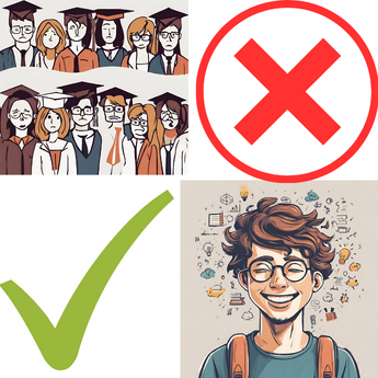 image symbolizing importance of skills not degree